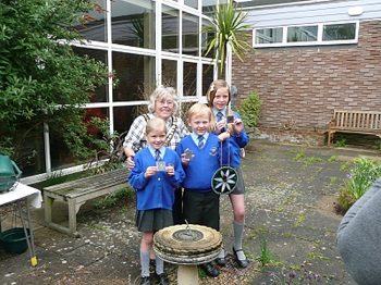 Children go blooming wild in flowerbed competition